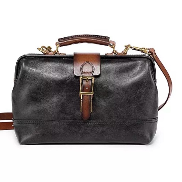 OLD TREND Modern Vintage Genuine Leather Rich Brown Doctor Satchel